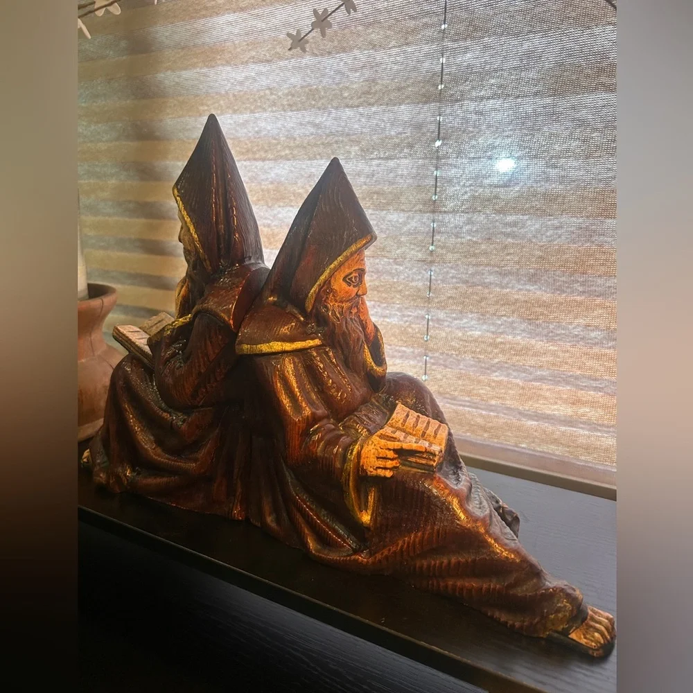 Vintage bookends  10” Studious monks set - Picture 7 of 16